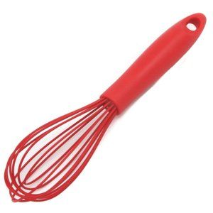 Silicone Cooking Whisk 10.5 Inch Red